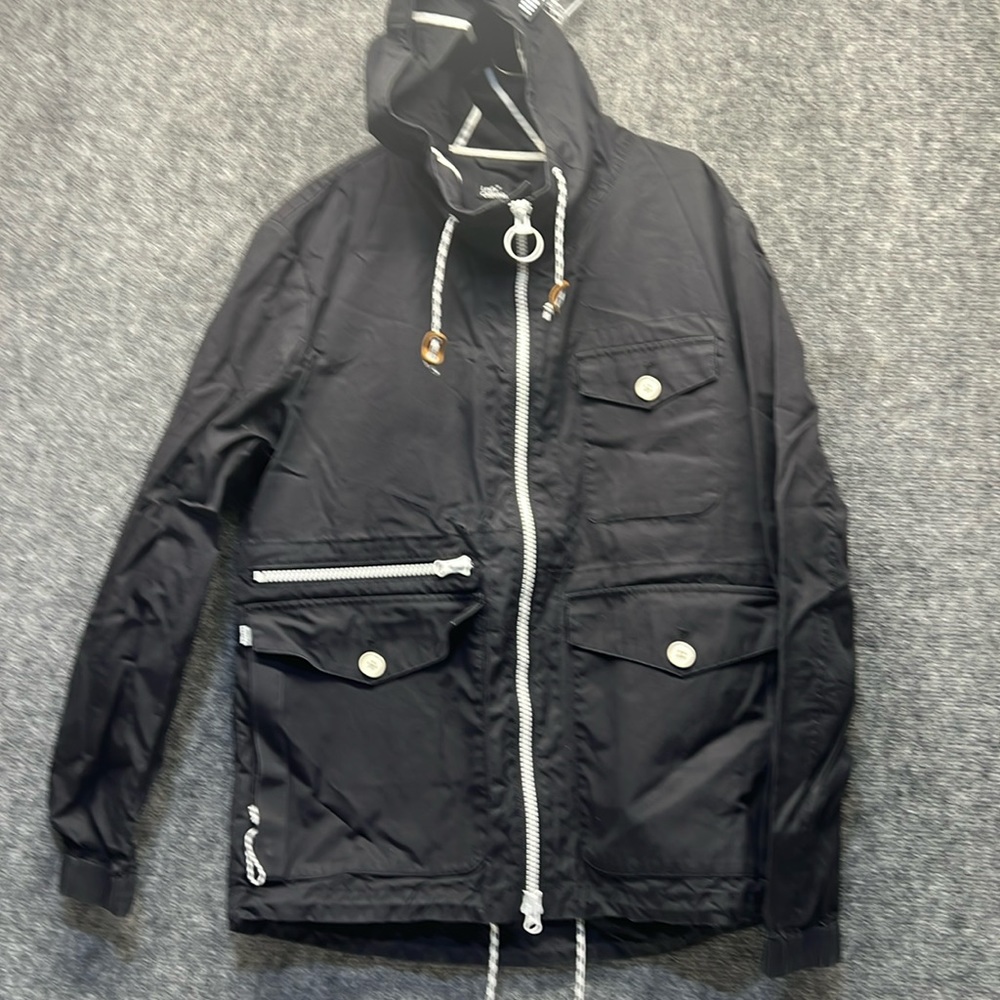 Levi’s, California hooded, parka jacket, black size small